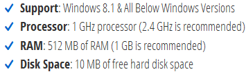 system requirements